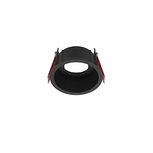 Рамка для модульного светильника "ВАРТОН" FLEX 50 03 круглая встраиваемая утопленная 85х65мм RAL9005 черный муар поворотная